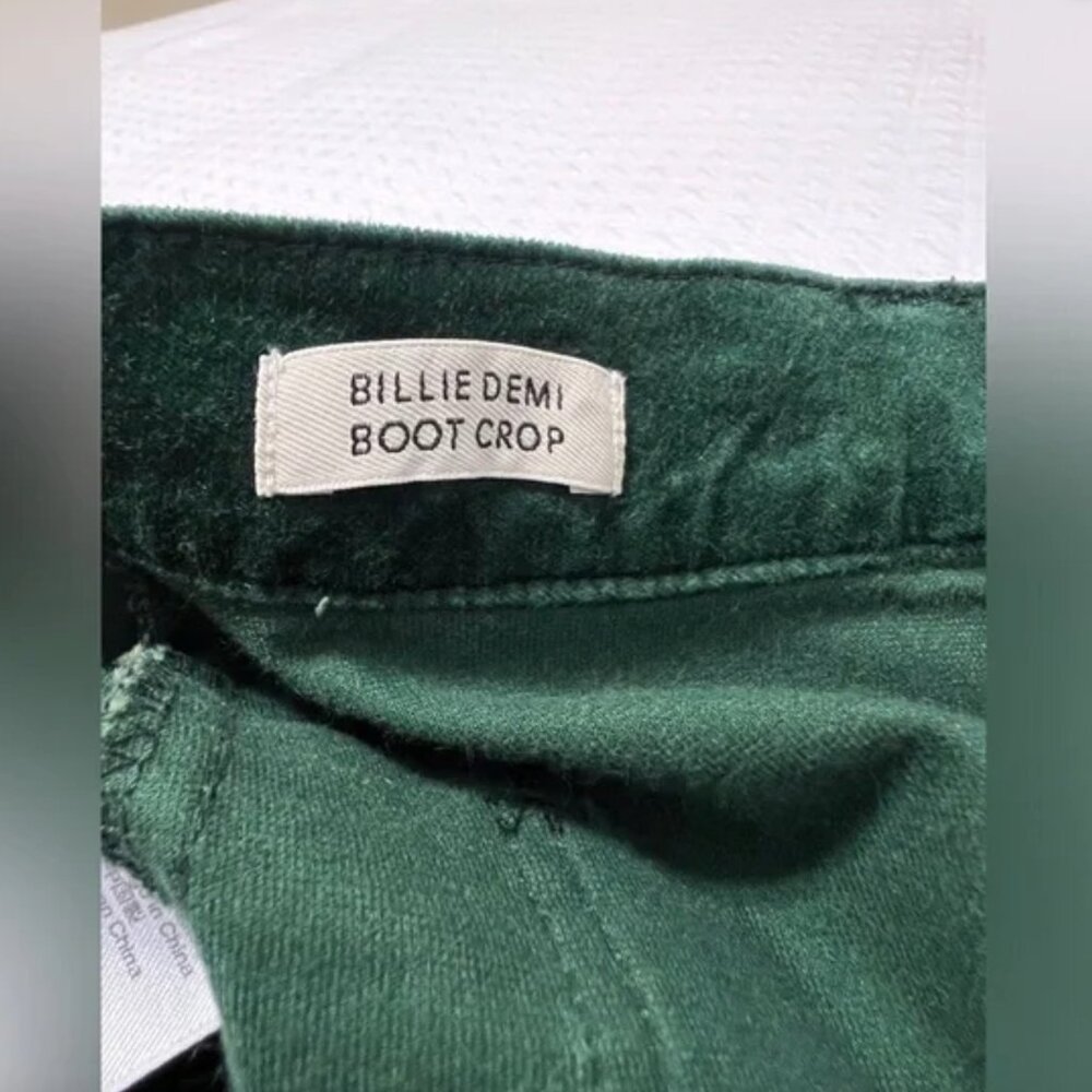 J Crew Billie Demi-boot Crop Jean Green Velvet 29 - Picture 4 of 9